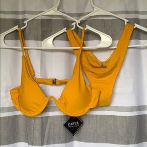 Yellow cheeky Zaful bikini